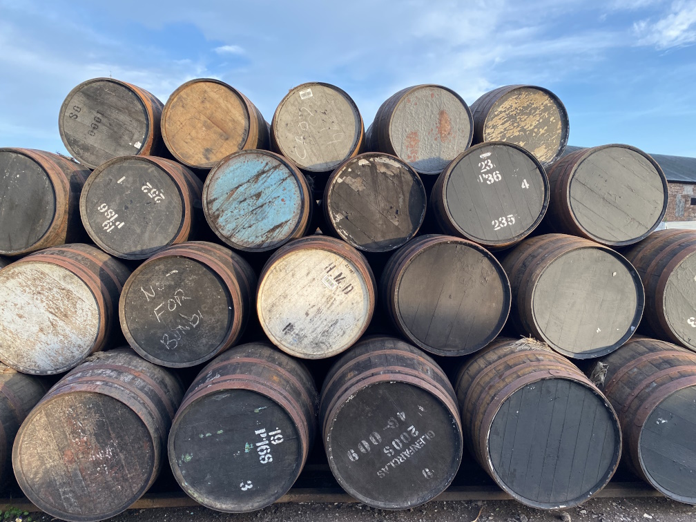 Barrels at Springbank Distillery, Campbeltown, Scotland